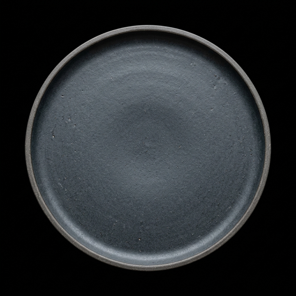 Plato de gres vacío artesanal